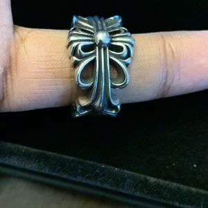 Chrome Hearts Double Floral Crossing Ring